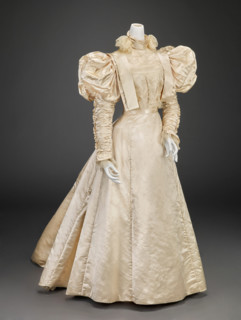 Wedding Dress (Bodice, Skirt), about 1896. Creator: Unknown.