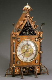 Bracket clock, about 1865. Creators: Bruce J. Talbert, Skidmore Art Manufactures.