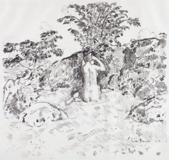 Wild Cherry Tree, 1918. Creator: Frederick Childe Hassam.