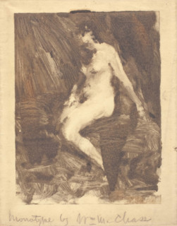 Seated Nude, 1895-1914. Creator: William Merritt Chase.