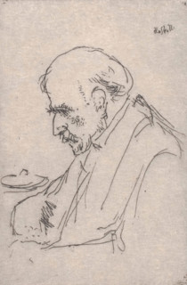 Old Man's Head - A Sketch, 1898. Creator: Ernest Haskell.
