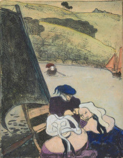 Bretons dans une barque (Bretons in a Ferryboat), 1889. Creator: Emile Bernard.