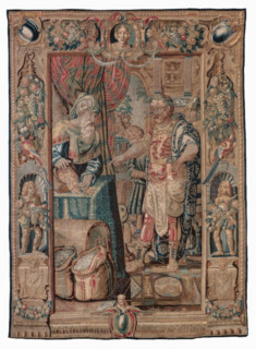 Tapestry (Antony And Cleopatra Series: Antony Conquers Pelusium), c1600-1640. Creator: Karel van Mander.