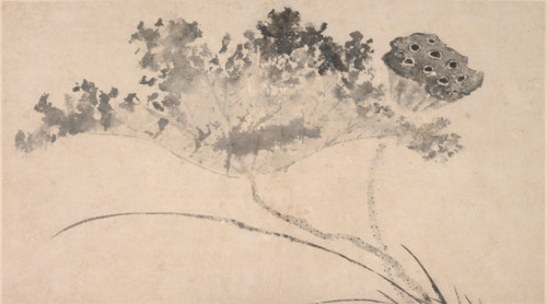 Lotus Flower and Pod, c16th century. Creator: Unknown.