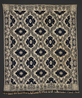 Bed Cover (Jacquard Coverlet), 1858. Creator: William Craig Sr..