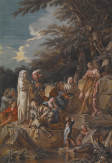St. John Preaching in the Wilderness, 1733. Creator: Joseph Goupy.