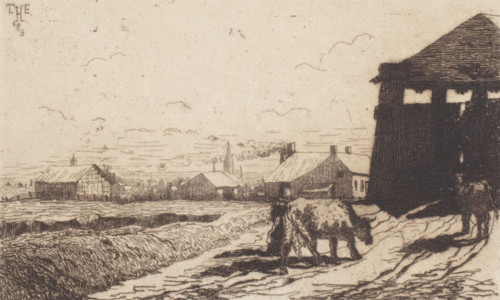 Edge of the City, 1883. Creator: Thomas Entriken Hibben.
