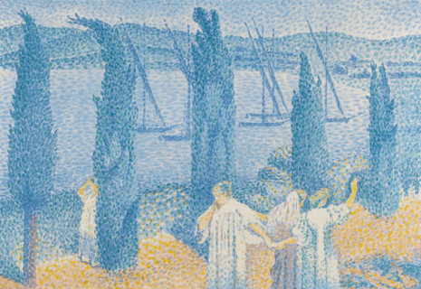 La Promenade Ou Les Cypres, 1897. Creator: Henri-Edmond Cross.