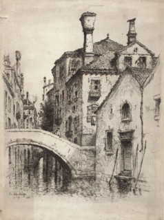 Rio della Senza, Venice, 1883. Creator: Albert Fitch Bellows.