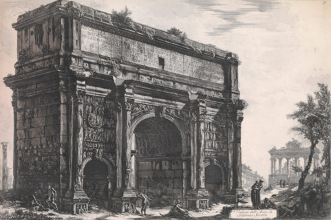 The Arch of Septimus Severus, 1772. Creator: Giovanni Battista Piranesi.