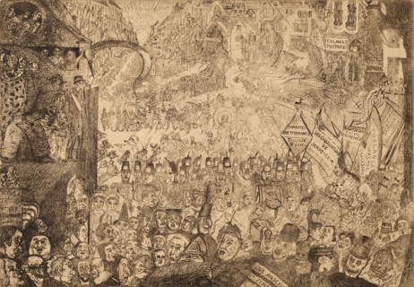 Entry of Christ into Brussels, 1898. Creator: James Ensor.