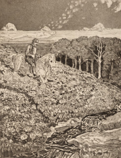 Traumweg (Off in a Dream), plate 35, 1915. Creator: Max Klinger.