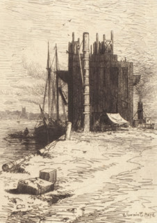 Coal Pockets at New Bedford, 1879. Creator: Robert Swain Gifford.