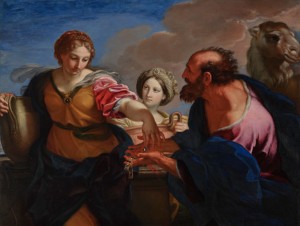 Rebecca and Eliezer at the Well, about 1655-1657. Creator: Carlo Maratti.