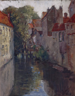 A Back Alley in Bruges, about 1902. Creator: Francis Petrus Paulus.