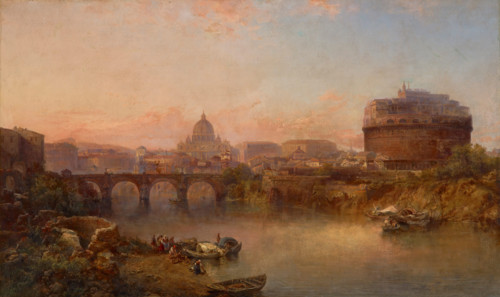 Sunset on the Tiber, Rome, about 1880. Creator: George Loring Brown.