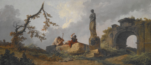 The Statue, 1700s. Creator: Hubert Robert.