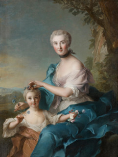 Portrait of Madame Crozat de Thiers and Her Daughter, 1733. Creator: Jean-Marc Nattier.