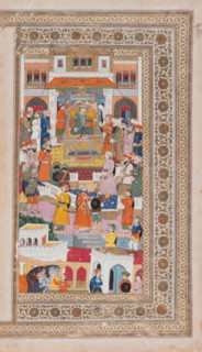 Raja with Courtiers, 17th century. Creator: Unknown.
