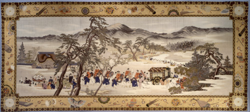 Festival Procession (Aoi Matsuri), 1890-1893. Creators: Imao Keinen, Morizumi Yugoyo, Jimbei Kawashima II.