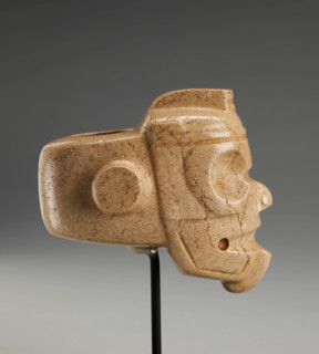 Mace Head in form of Tlaloc, 100 B.C.E - 500 C.E.. Creator: Unknown.