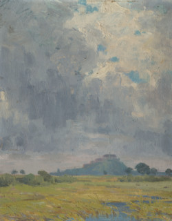 Landscape with a Castle, 1905-1910. Creator: Ludovit Cordak.