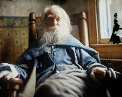 Walt Whitman in Camden, N.J., c. 1891. Creator: Thomas Eakins.