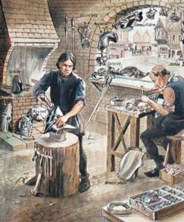 'Making Armour for the Knights of Old', c1934. Creator: Unknown.