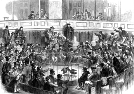 Sketches in Spain: a Sunday amusement at Madrid, 1873. Creator: Unknown.