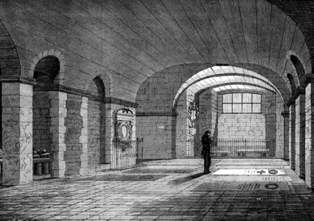 The Artists' Corner in the Crypt of St. Paul's: the grave of Landseer, 1873. Creator: Unknown.