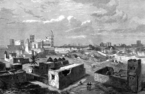 Hota, the capital of Lahej, near Aden, 1873. Creator: Unknown.