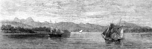 The East African Slave Trade: Lurio River, with the Picos Fragos, 1873. Creator: Unknown.