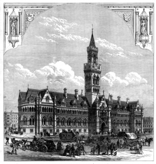 The new Townhall, Bradford, 1873. Creator: Unknown.