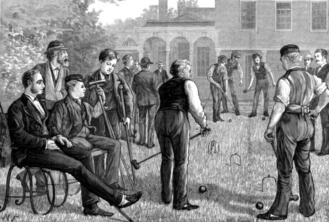 Croquet at the Convalescent Home of St. Bartholomew's Hospital, Highgate, 1873. Creator: Unknown.