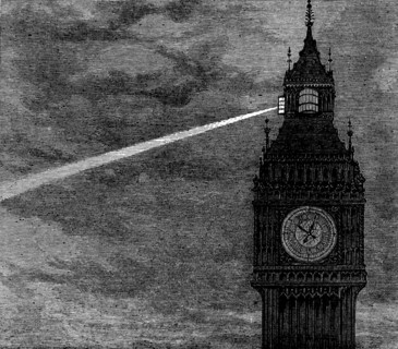 Light on the clock-tower, Houses of Parliament, 1873. Creator: Unknown.