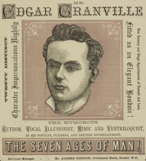 Mr. Edgar Granville, the Humorous Author, Vocal Illusionist, Mimic and Ventriloquist, 1879. 'Twenty
