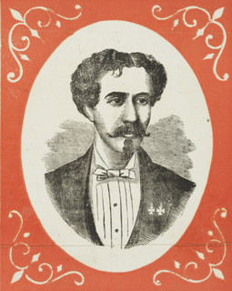 Illusionist Professor Herrmann, 1872. Poster advertising a performance by French magician Alexander