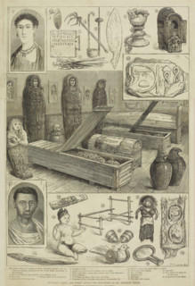 Egyptian, Greek, and Roman Antiquities discovered by Mr. Flinders Petrie, 1888. 'Exhibition at
