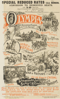 Grand Sporting and Military Show at Olympia in London, 1896. 'Cycling; The Riviera at Olympia;