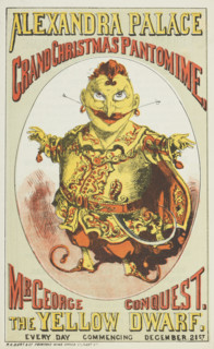 Grand Christmas Pantomime at the Alexandra Palace in London, 1876. Flyer for a show featuring Mr
