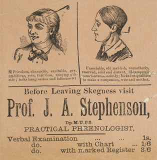 Before leaving Skegness, visit Professor J. A. Stephenson, Practical Phrenologist, late 19th