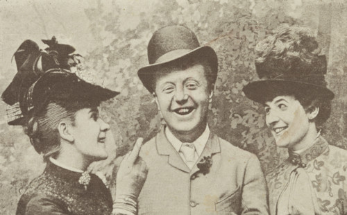 Harry Nicholls in "Pleasure" at the Drury Lane theatre, late 19th century. Illustration from an