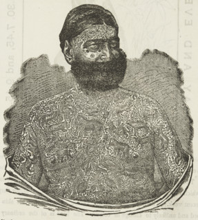 Captain Georges Costententus, The Tattooed Man at the Royal Aquarium in London, 1881. George