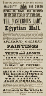 The Mysterious Lady continues to attract Crowded Audiences at the Egyptian Hall, 1845. 'Unparalled