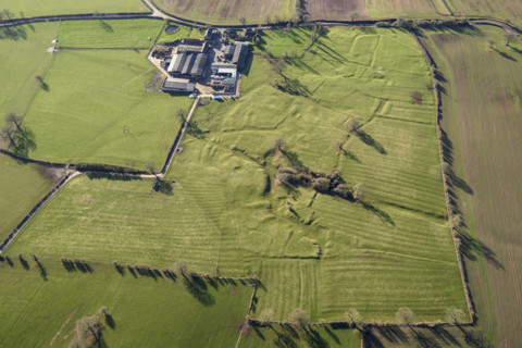 The earthwork remains of the abandoned areas of Alkmonton medieval settlement, Derbyshire, 2022.