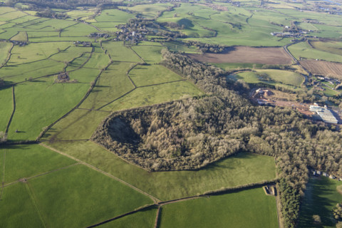 Hanbury Crater, the site of the RAF Fauld undergound munitions storage depot  explosion of 27th