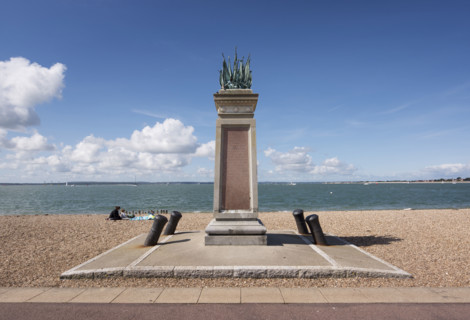 General view of the memorial to the officers, seamen and marines of the HMS Shannon Naval Brigade