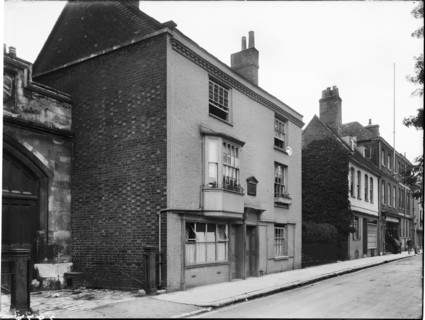 Front elevation of 8 College Street, Winchester, Hampshire; formerly the residence of Jane Austen,