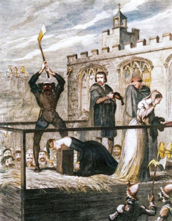 The execution of Lady Jane Grey, 1554 (1840). A grandniece of Henry VIII, Jane was proclaimed queen