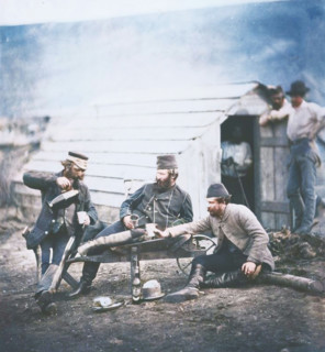Hardships in the Camp, 1855. A work made of salted paper print, plate 40 from the album